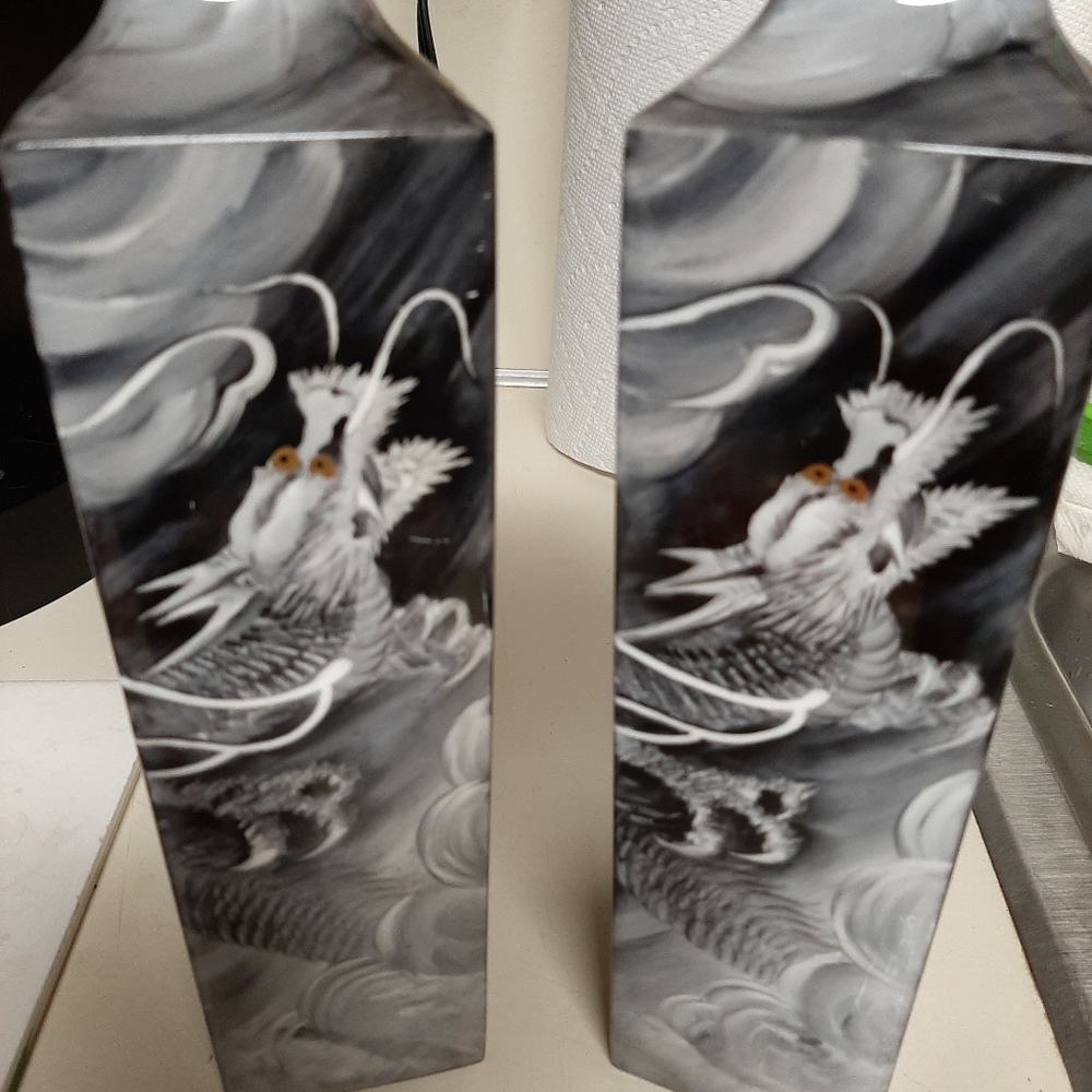 Antique Twin Noritake Vases